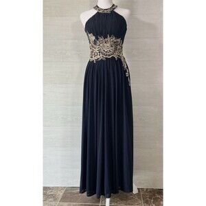 Betsy and Adam Midnight Blue Formal  Prom Dress Women’s size 2 Long Length